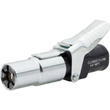 Imagem de LockNFlate® Mandril de ar com trava – Seis garras de aço travam em qualquer válvula de pneu – Não vaza ou solta – Classificação para 150 PSI – Fluxo fechado