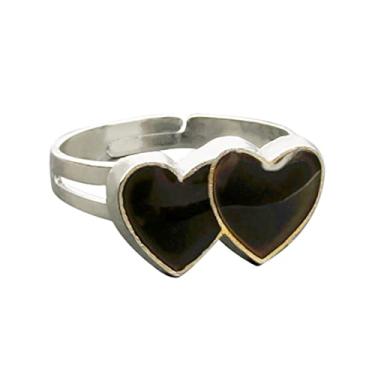 Imagem de Anel de humor que muda de cor ajustável emoção sensação de temperatura variável joia anel, Resizable, Zircônia cúbica