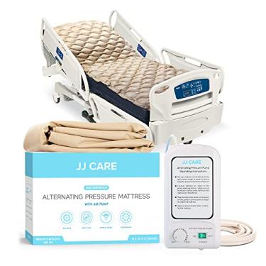 Imagem de JJ CARE [Premium] Colchão de pressão alternada para escaras - Colchão de ar para cama de hospital com bomba - Almofada de pressão alternada (200,7 x 89 cm) Colchão de colchão de alívio de pressão para