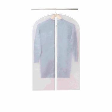 Imagem de Kit 5 Capa Protetora De Roupa 60x80 Para Terno Vestido Jaqueta Com Zíper Transparente Proteção Contra Poeira