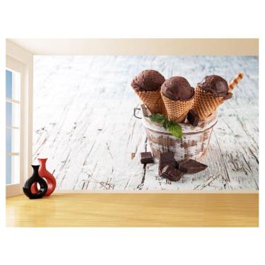 Imagem de Papel De Parede 3D Alimentos Sorvete Casquinha 3,5M Al359