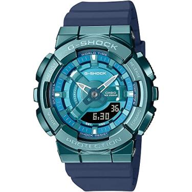 Imagem de Relógio CASIO G-SHOCK feminino anadigi azul GM-S110LB-2ADR