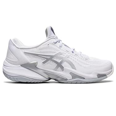 Imagem de ASICS Tênis feminino Court FlyteFoam 3, Branco/Prata, 41
