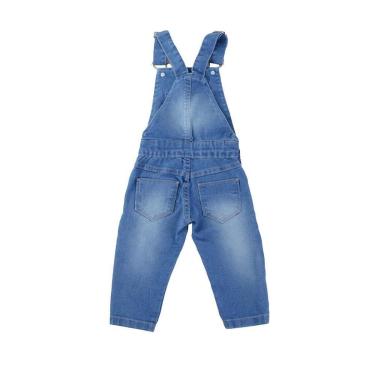 Imagem de Macacão Jardineira Bebê Feminino Dipopini Jeans Azul - KBF02-Feminino