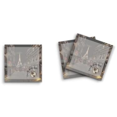 Imagem de Butler in the Home Sticky Notes Pacote com 12 7,6 cm x 7,6 cm, 50 folhas por bloco, And So The Adventure Begins Paris França Viagem Férias, blocos de notas engraçados e fofos, papel planejador de