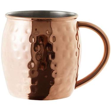 Imagem de Mimo Style Caneca Moscow Mule de Aço Inoxidável com Alça Cobre/Bronze, Capacidade para 450 ml, Feita de Materiais Leves e de, Ideal para Bebidas, Drinks, Bar e Festa, Mugs