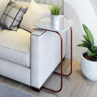 Imagem de Mesa de Apoio de Sofá Roma 37cm X 30m X 70cm Rose / Off White