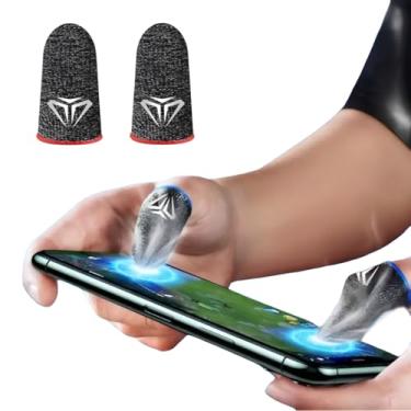 Imagem de Kit 2 pçs Luva De Dedo Gamer Linha Pro Fibra de Prata 2025 Elite 6D Original Como na Foto para Jogar Free Fire Semi Pro Para Jogar COD Mobilie Pubg Beehive Wasp, anti suor, Premium, Top