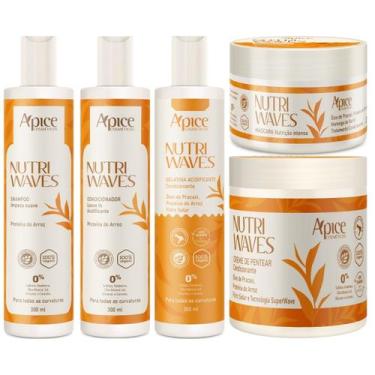 Imagem de Kit Apse Apice Nutri Waves Tratamento Completo 5 Produtos Acidificante