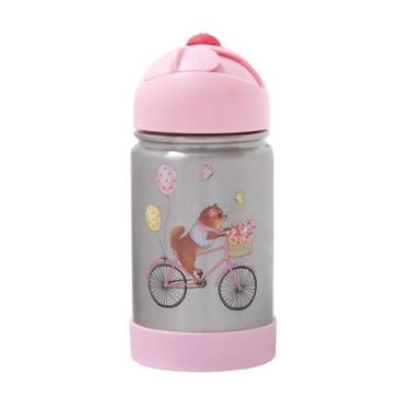 Imagem de Garrafa Flip Térmica Infantil Criança 350ml c/Alça Silicone - Bup Baby