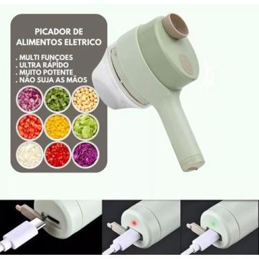 Imagem de Cortador 4 em 1 Triturador Elétrico Aço Inoxidável Multifuncional Para