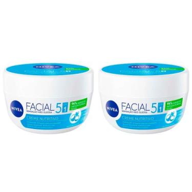 Imagem de NIVEA Kit com 2 Unidades  Creme Hidratante Facial Nutritivo 100g, Kit