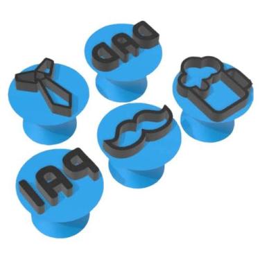 Imagem de Kit 5 Carimbo Marcador Brigadeiro Super Pai Dad Amor Heroi - Propria