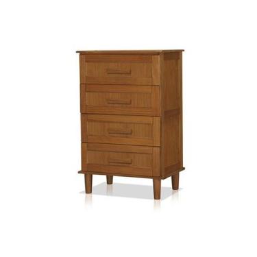 Imagem de Cômoda 04 Gavetas em Madeira Maciça Chicago Castanho  - Atraente
