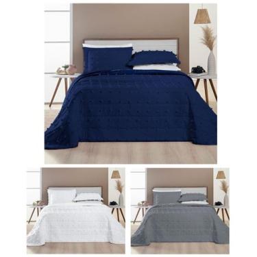 Imagem de Conjunto Cama King Size Istambul Colcha 300 Fios - Branco - De Luca En