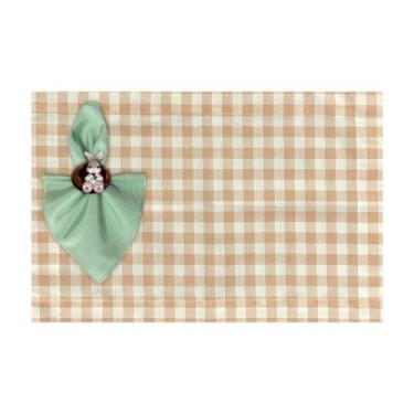 Imagem de Kit Jogo Americano Completo Páscoa Coelho Colorido - MUMUDECOR, XADREZ