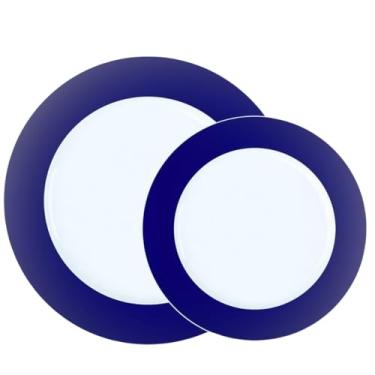 Imagem de Jogo Pratos Rasos Sobremesa Versa Azul Marinho 12un Porcelana Germer