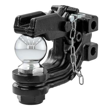 Imagem de CURT Fixação de canal, 45920 com esfera de 6,3 cm, 5,8 kg, haste necessária, preta