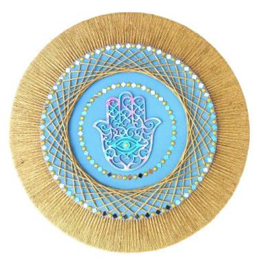 Imagem de Mandala Hamsá / Mão de Fátima/Proteção e Intuição 60cm - Aqui Tem Magi