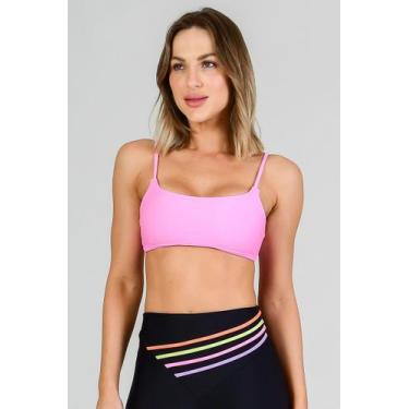 Imagem de Top Feminino Grid Fitae, Rosa, M