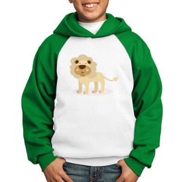 Imagem de Moletom Infantil Leãozinho - Foca na Moda, Branco, Verde, 10