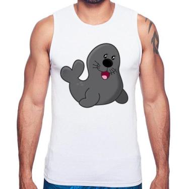 Imagem de Regata Foca Feliz - Foca na Moda, Branco, P