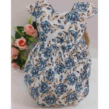 Imagem de Vestido Curto Bebê Menina Verão Estampado Floral Enxoval - AG Baby, M 