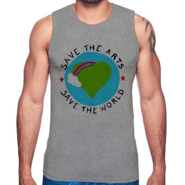 Imagem de Regata Save The Arts Save The World - Foca na Moda, Cinza, G