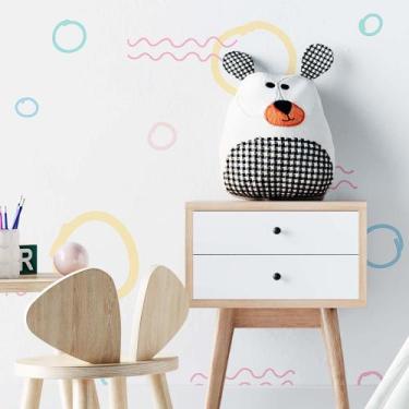 Imagem de Papel de Parede Adesivo Bolhas Artístico N02185 0,58x2,5M - Adesivo BR