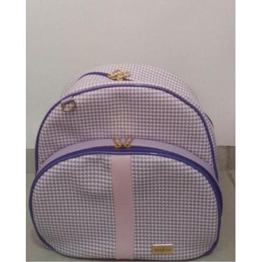Imagem de Mochila maternidade Rosa com Lilás - Atelie Sucesso no Paninho