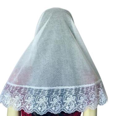 Imagem de Véu Ccb Redondo Ou Quadrado Renda Tule Notas Musicais - Portal do Véu,