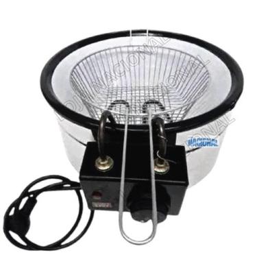 Imagem de Fritadeira Industrial Elétrica Tacho 5L Esmaltado 127V Loja Nacional, 