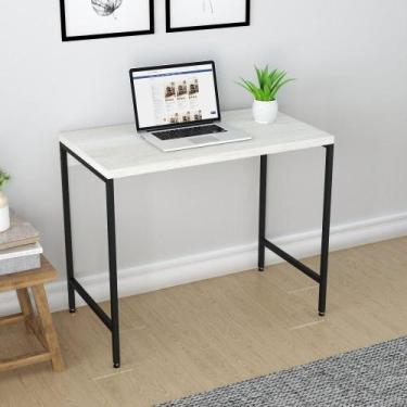 Imagem de Escrivaninha Dynamica Industrial 90 cm - Preto/Snow - Yescasa, Preto