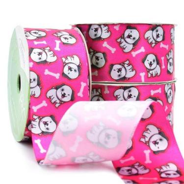 Imagem de Fita de Cetim Coleção Pets Dia de Brilhar 38mm com 10 Metros - 691 Pet