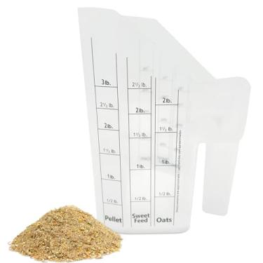 Imagem de Tharos Distribution Colher De Plástico Transparente Com Marcações De Medição, Cabo Resistente E Durável, Colher De Pellets Reutilizável Para Alimentação Estável De Cavalos, Cabras, Ovelhas, Gado, Gr