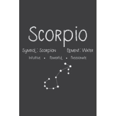 Imagem de Vintage Distressed Scorpio Symbol Zodiac Sign Birthday Gift Funny: FLOWER JOURNAL: 6" x 9", 110 Pages, Lined Writing Notebook, White Lined Paper, ... Memos, Meetings, ... Artists, and Students.