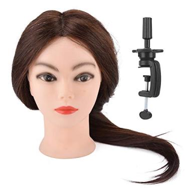 Imagem de Treinamento de Cabeça de Manequim de Cabeleireiro Com Manequim de Peruca para Prática de Modelagem de Cabelo