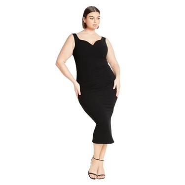 Imagem de City Chic Vestido midi Kiana Sweetheart Plus Size em preto, Preto, 46