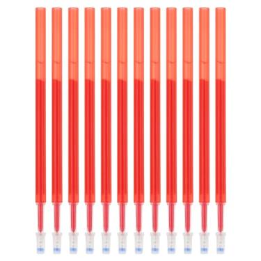 Imagem de PATIKIL Recargas de caneta de gel apagáveis, 12 peças de refil de canetas de tinta gel, caneta de clique de ponta fina de 0,5 mm canetas retráteis para planejador, pintura, vermelha