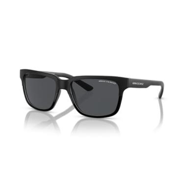 Imagem de Armani Exchange AX4026S 812287 Preto Lente Cinza Tam 56 - Óculos de Sol Masculino Moderno Cinza Cinza