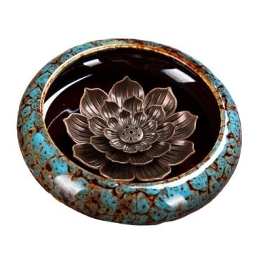 Imagem de Gralara Porta-incenso para varetas Porta-incenso Lotus Porta-incenso delicado para incenso Friends, Azul