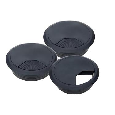 Imagem de Organizador de arame para mesa Rannb para gestão de cabos de escritório 80 mm/3,15 polegadas de diâmetro de montagem - pacote com 3