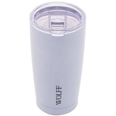 Imagem de Copo Térmico Wolff 28901 com Tampa e Parede Dupla Branco - 600 ml