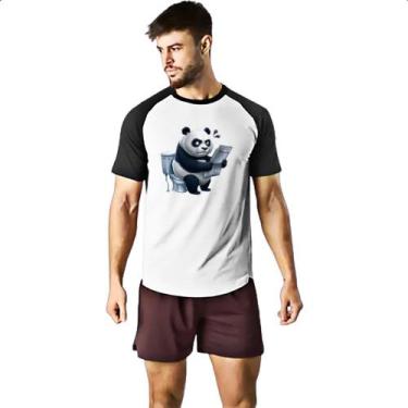 Imagem de Camiseta Raglan Panda na sala de forca - Alearts, M