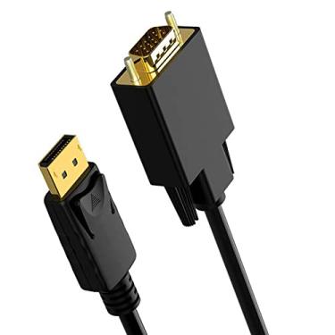 Imagem de Cabo Adaptador DP para VGA 1.8m Estável Sem Perda de Transmissão DisplayPort de Alta Eficiência para Cabo Adaptador VGA