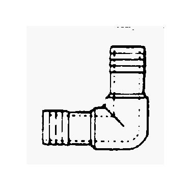 Imagem de Lasco 90 graus inserção cotovelo 3/10.2 cm x 3/10.2 cm 90 graus PVC