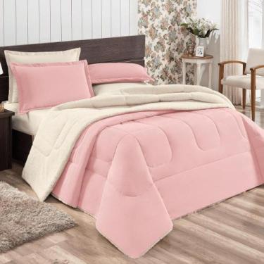 Imagem de Coberdrom Queen Sherpa Rosé Valle Enxovais 1 peça