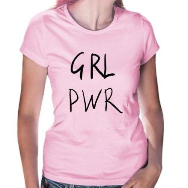 Imagem de Baby Look GRL PWR - Foca na Moda, Rosa bebê, GG