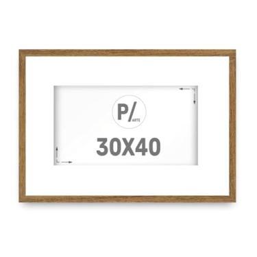 Imagem de Moldura para Arte 30x40 cm com Paspatur Pôster Arte com Proteção Petg (Carvalho)