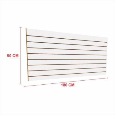 Imagem de Painel canaletado 18mm branco altura 90 cm comp 180 cm - E-nichos